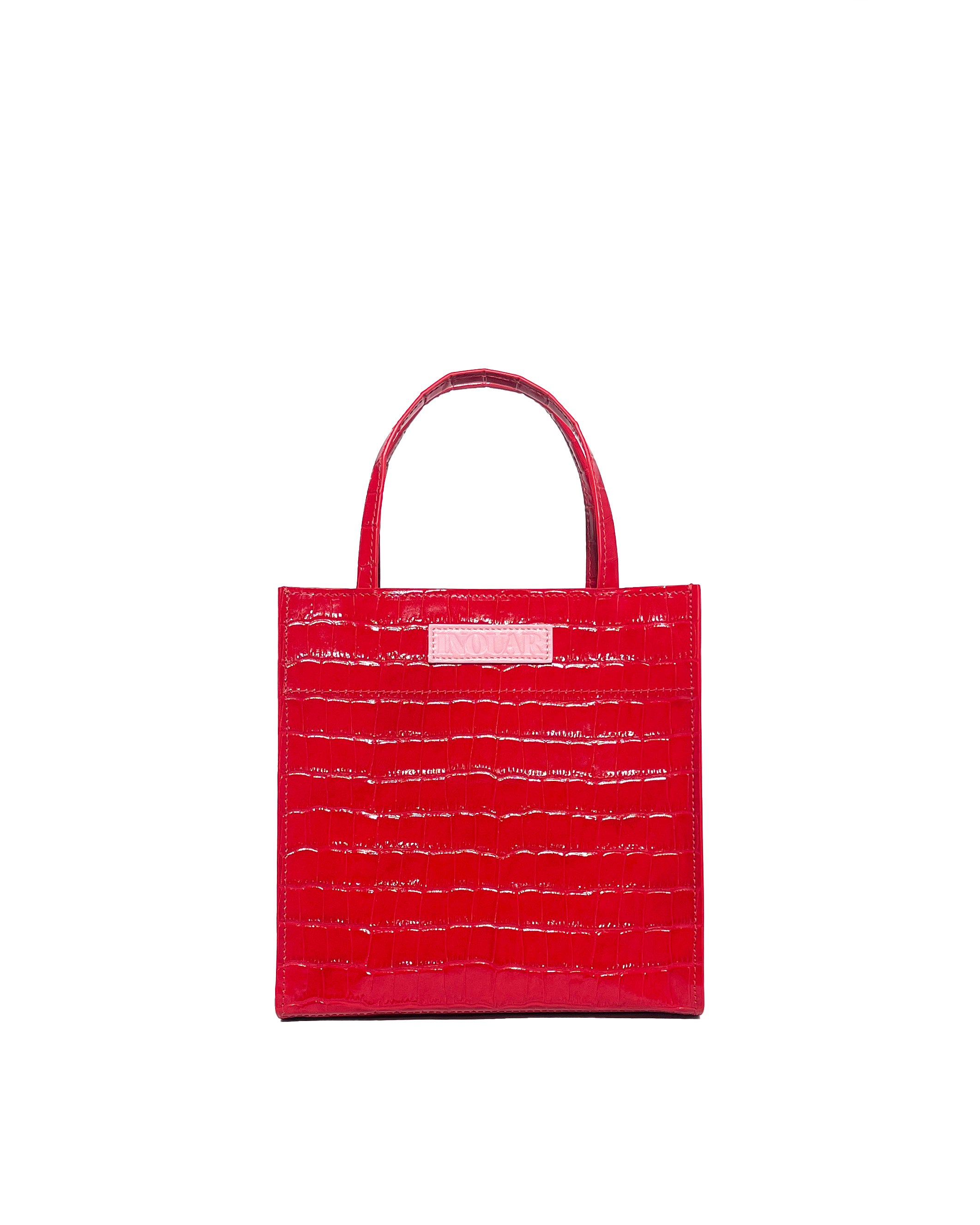 Small red sales tote bag